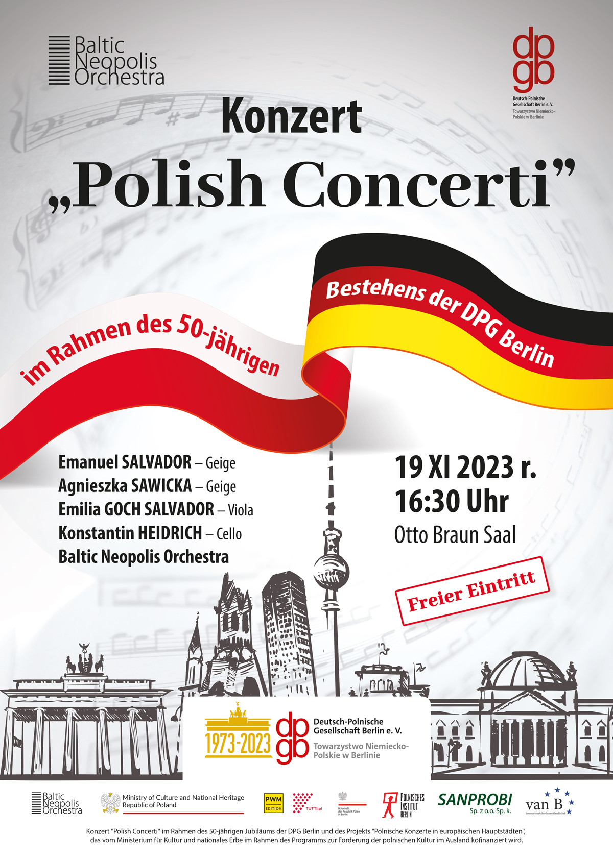 Baltic Neopolis Orchestra "Polish Concerti" - 50 Jähriges Jubiläum der DPG Berlin