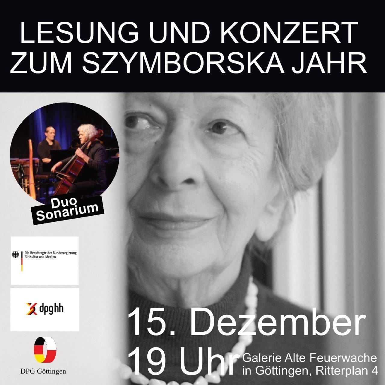 DPG Göttingen: Lesung und Konzert zum „Szymborska-Jahr 2023"
